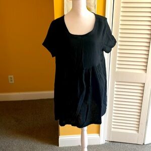Black tunic length shirt/dress